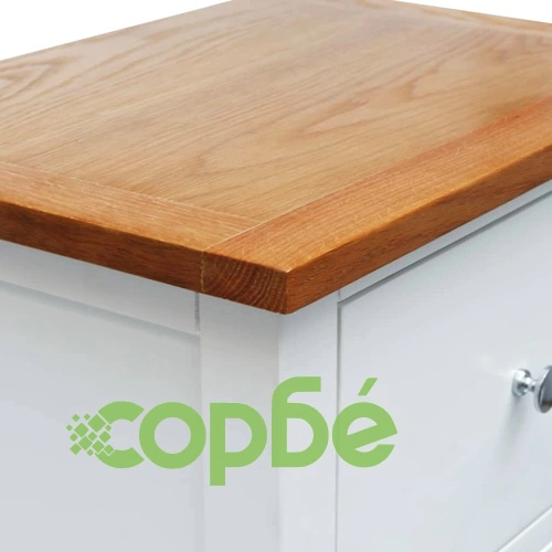 Висок шкаф с чекмеджета, 45x32x115 см, дъбов масив ➤ топ цена ➤ sorbe.bg