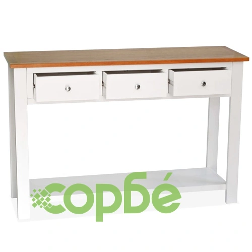 Конзолна маса, 118x35x77 см, дъбов масив ➤ топ цена ➤ sorbe.bg