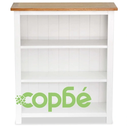 Библиотека с 3 рафта, 72x22,5x82 см, дъбов масив ➤ топ цена ➤ sorbe.bg