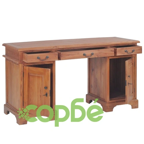 Директорско бюро, 140x50x76 см, тик масив ➤ топ цена ➤ sorbe.bg