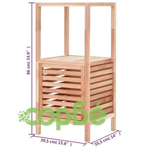 Шкаф за съхранение за баня орехово дърво масив 39,5x35,5x86 см ➤ топ цена ➤ sorbe.bg