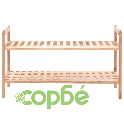 Етажерка за обувки, орехово дърво масив, 69x26x40 cм ➤ топ цена ➤ sorbe.bg