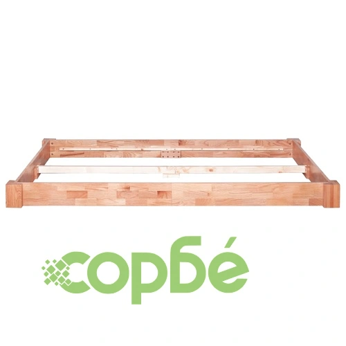 Рамка за легло без матрак, дъбово дърво масив, 140x200 см ➤ топ цена ➤ sorbe.bg