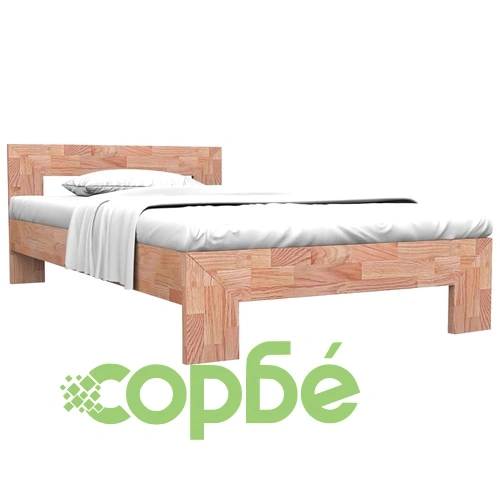 Рамка за легло без матрак, дъбово дърво масив, 160x200 см ➤ топ цена ➤ sorbe.bg