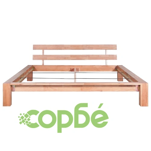 Рамка за легло без матрак, дъбово дърво масив, 160x200 см ➤ топ цена ➤ sorbe.bg