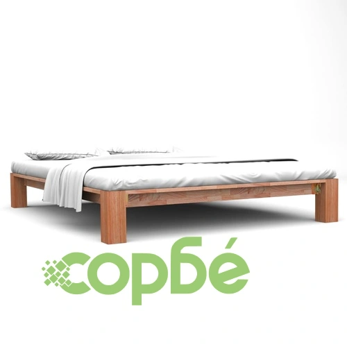 Рамка за легло без матрак, дъбово дърво масив, 140x200 см ➤ топ цена ➤ sorbe.bg