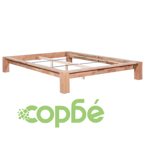 Рамка за легло без матрак, дъбово дърво масив, 140x200 см ➤ топ цена ➤ sorbe.bg