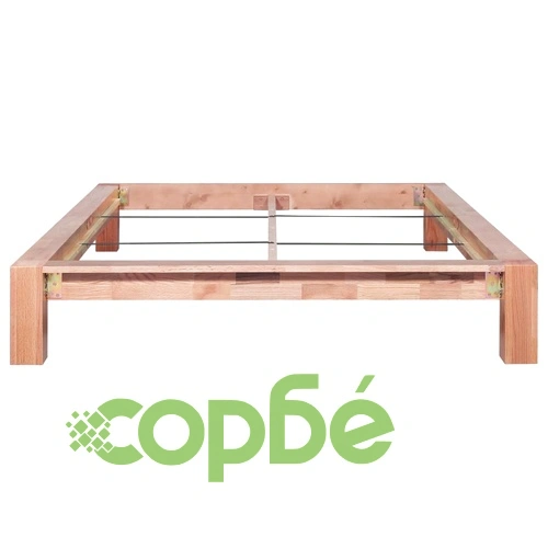 Рамка за легло без матрак, дъбово дърво масив, 140x200 см ➤ топ цена ➤ sorbe.bg
