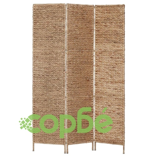 Параван за стая, 3 панела, 116x160 cм, воден хиацинт ➤ топ цена ➤ sorbe.bg