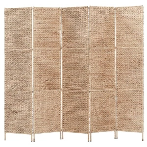 Параван за стая, 5 панела, 193x160 cм, воден хиацинт