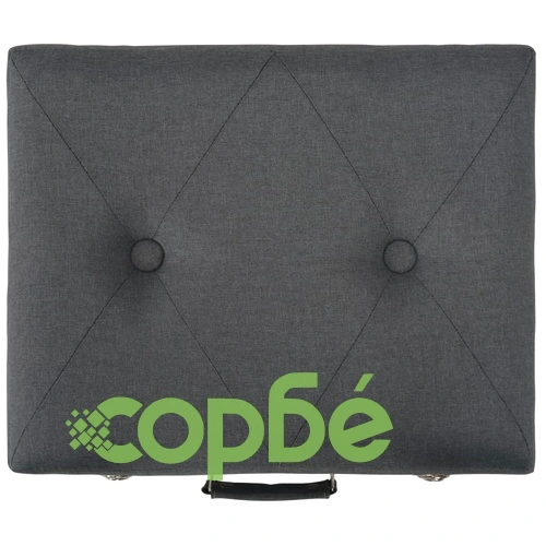 Табуретка за съхранение, 40 см, тъмносива, текстил ➤ топ цена ➤ sorbe.bg