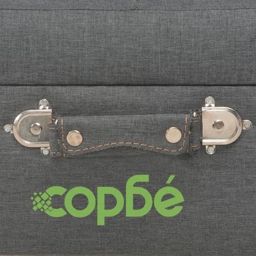 Табуретка за съхранение, 40 см, тъмносива, текстил ➤ топ цена ➤ sorbe.bg