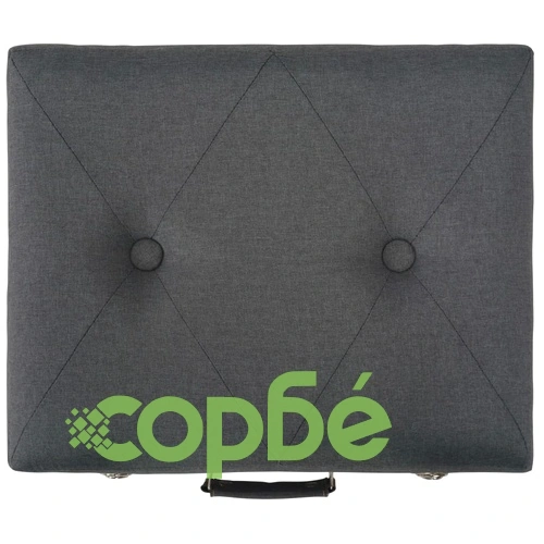 Табуретки за съхранение, 3 бр, тъмносиви, плат ➤ топ цена ➤ sorbe.bg