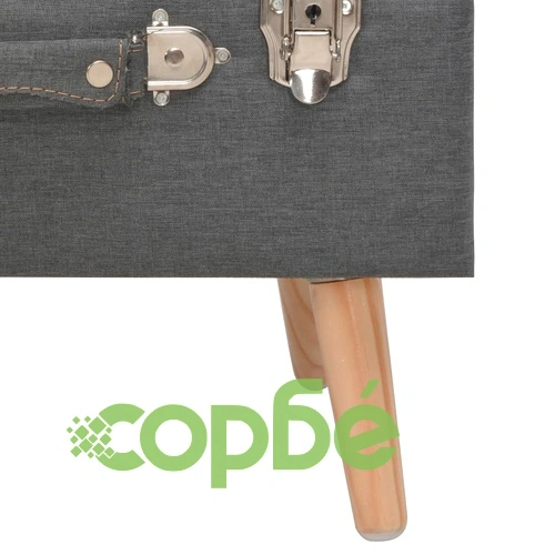 Табуретки за съхранение, 3 бр, тъмносиви, плат ➤ топ цена ➤ sorbe.bg