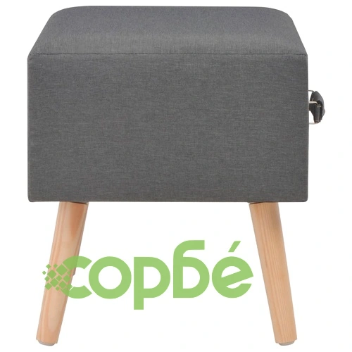 Нощно шкафче, тъмносиво, 40x35x40 см, плат ➤ топ цена ➤ sorbe.bg