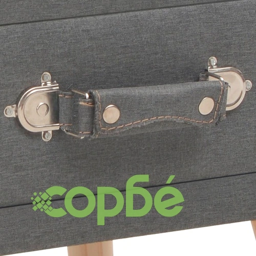 Нощно шкафче, тъмносиво, 40x35x40 см, плат ➤ топ цена ➤ sorbe.bg