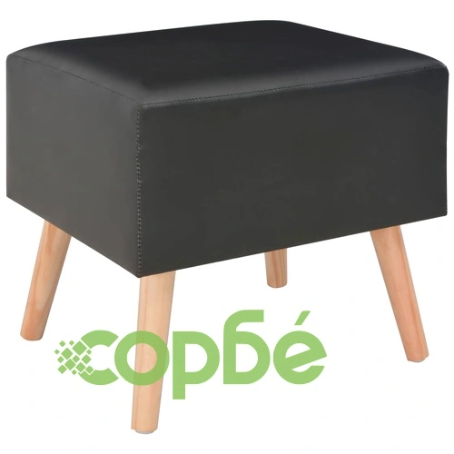 Нощно шкафче, черно, 40x35x40 см, изкуствена кожа ➤ топ цена ➤ sorbe.bg