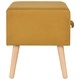 Нощно шкафче, цвят горчица, 40x35x40 см, кадифе