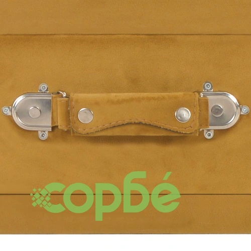 Нощно шкафче, цвят горчица, 40x35x40 см, кадифе ➤ топ цена ➤ sorbe.bg