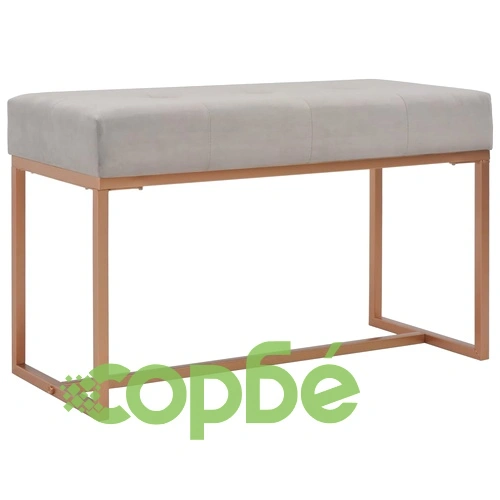 Пейка, 80 см, сиво кадифе ➤ топ цена ➤ sorbe.bg