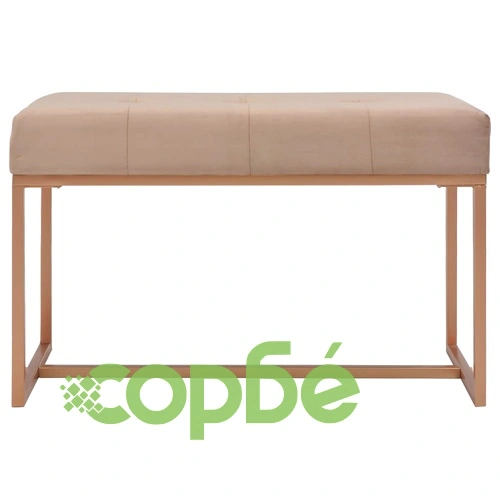 Пейка, 80 см, бежово кадифе ➤ топ цена ➤ sorbe.bg