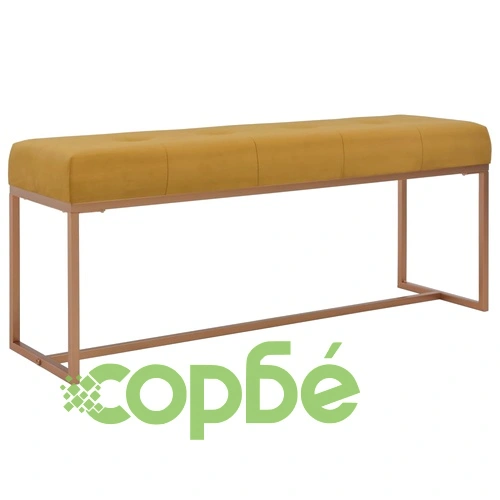 Пейка, 120 см, кадифе с цвят горчица ➤ топ цена ➤ sorbe.bg