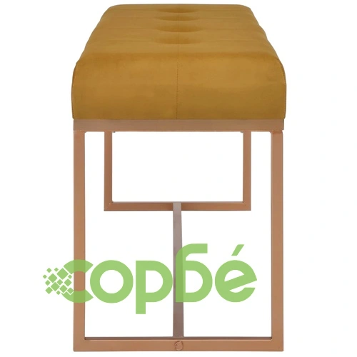 Пейка, 120 см, кадифе с цвят горчица ➤ топ цена ➤ sorbe.bg