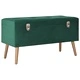 Пейка с отделение за съхранение, 80 см, зелено кадифе