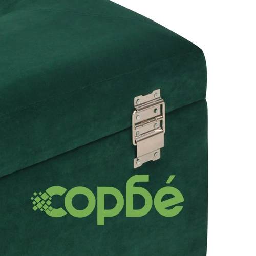 Пейка с отделение за съхранение, 80 см, зелено кадифе ➤ топ цена ➤ sorbe.bg