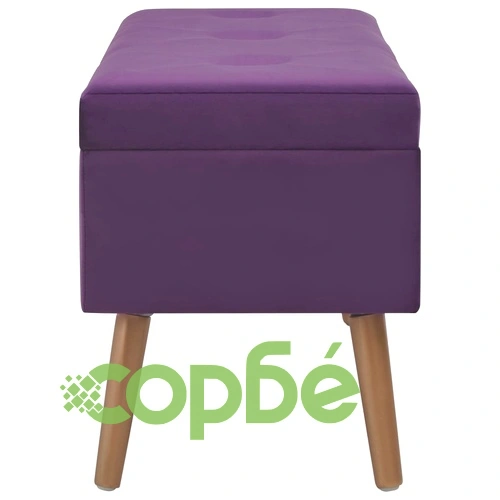 Пейка с отделение за съхранение, 80 см, лилаво кадифе ➤ топ цена ➤ sorbe.bg