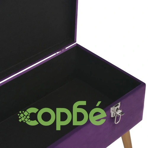 Пейка с отделение за съхранение, 80 см, лилаво кадифе ➤ топ цена ➤ sorbe.bg