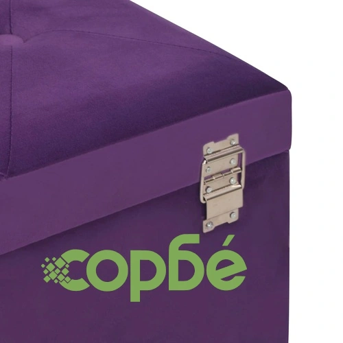 Пейка с отделение за съхранение, 80 см, лилаво кадифе ➤ топ цена ➤ sorbe.bg