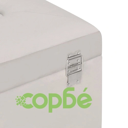 Пейка с отделение за съхранение, 80 см, сиво кадифе ➤ топ цена ➤ sorbe.bg