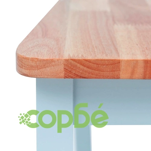 Трапезни столове, 2 бр, сив и естествен, каучуково дърво масив ➤ топ цена ➤ sorbe.bg