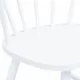 Трапезни столове, 2 бр, бели, каучуково дърво масив