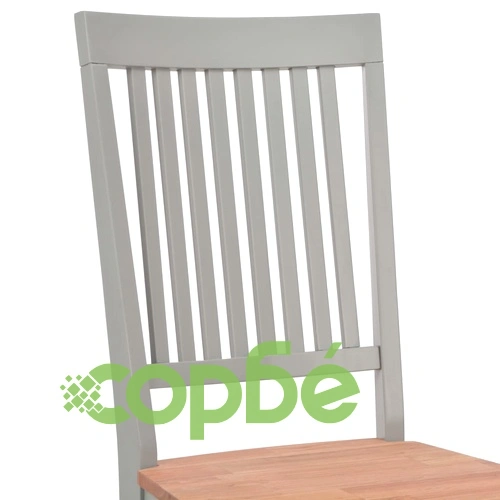 Трапезни столове, 2 бр, сиви, дъбова дървесина масив ➤ топ цена ➤ sorbe.bg