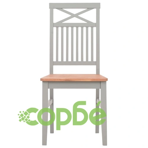 Трапезни столове, 2 бр, сиви, дъбова дървесина масив ➤ топ цена ➤ sorbe.bg