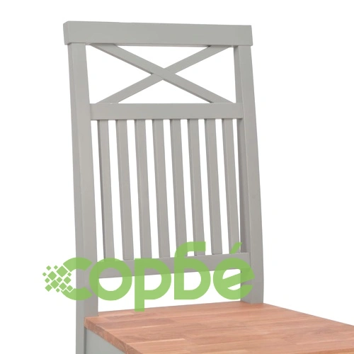 Трапезни столове, 2 бр, сиви, дъбова дървесина масив ➤ топ цена ➤ sorbe.bg