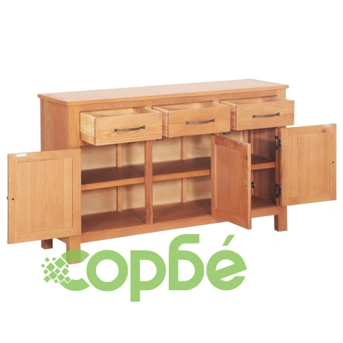 Бюфет, 112x33,5x70 см, дъбов масив ➤ топ цена ➤ sorbe.bg
