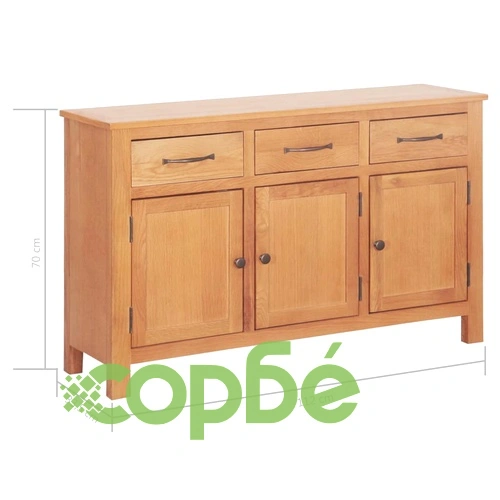 Бюфет, 112x33,5x70 см, дъбов масив ➤ топ цена ➤ sorbe.bg