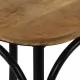 Кръстати столове, 2 бр, черни, мангово дърво масив