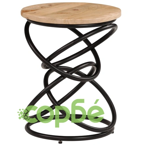 Крайна маса, мангово дърво масив, 40х50 см ➤ топ цена ➤ sorbe.bg