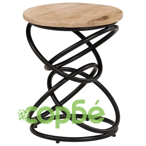 Крайна маса, мангово дърво масив, 40х50 см ➤ топ цена ➤ sorbe.bg