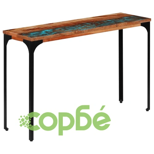 Конзолна маса, 120x35x76 cм, регенерирано дърво масив ➤ топ цена ➤ sorbe.bg