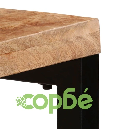 Конзолна маса, 120x35x76 cм, манго масив и стомана ➤ топ цена ➤ sorbe.bg