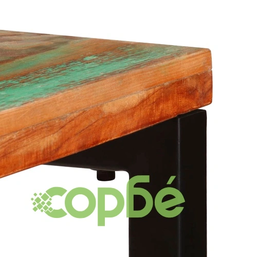 Конзолна маса, 120x35x76 cм, регенерирано дърво масив и стомана ➤ топ цена ➤ sorbe.bg