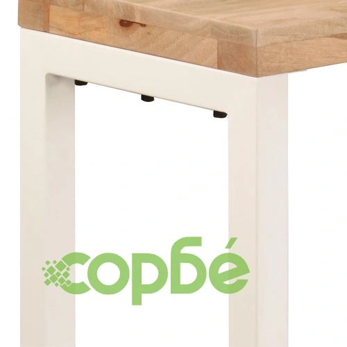 Конзолна маса, 120x35x76 cм, манго масив и стомана ➤ топ цена ➤ sorbe.bg