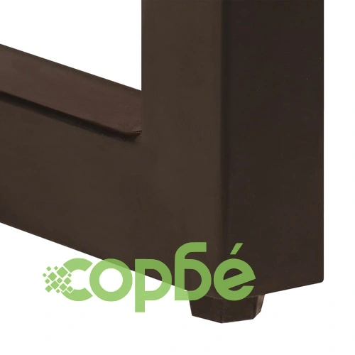 Маса за кафе, 100x50x35 см, мангово дърво масив и стомана ➤ топ цена ➤ sorbe.bg