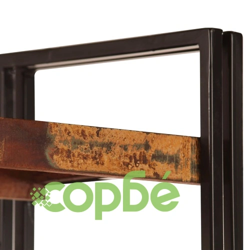 Библиотека с 5 рафта, 140x30x180 см, регенерирано дърво масив ➤ топ цена ➤ sorbe.bg