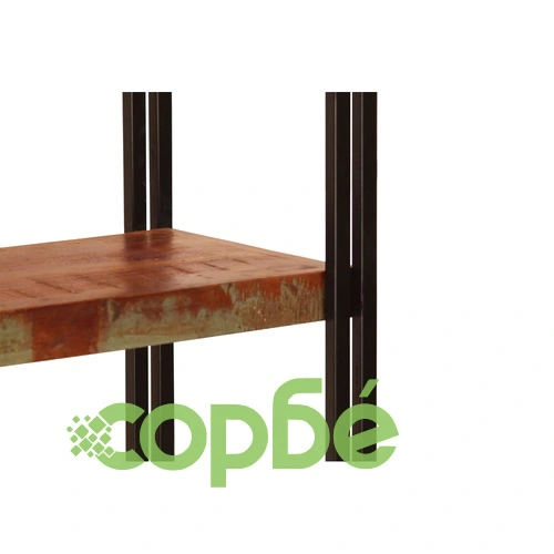 Библиотека с 5 рафта, 140x30x180 см, регенерирано дърво масив ➤ топ цена ➤ sorbe.bg